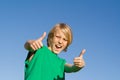 Child with thumbs up Royalty Free Stock Photo