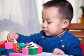 Child and toy blocks Royalty Free Stock Photo