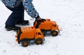 Child with toy cars. Royalty Free Stock Photo