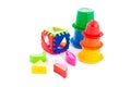 Child toy shape sorter and pyramid Royalty Free Stock Photo