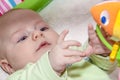 Baby with toys. Development of children. Games.