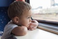 Child on train Royalty Free Stock Photo