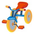 Child tricycle icon, cartoon style