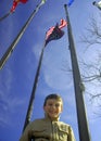 Child Under Flags