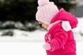 Child walk in snow