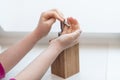 Child washing his hands to prevent illness Royalty Free Stock Photo