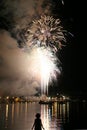 Child Watching Fireworks