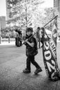 A Child Waves a Trump Flag at a Stop the Steal Rally