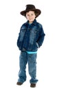 Child wearing a cowboy hat Royalty Free Stock Photo