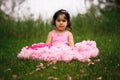 Child wearing pettiskirt Royalty Free Stock Photo