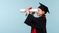 Child whizkid graduation certificate Royalty Free Stock Photo