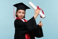 Child whizkid graduation certificate Royalty Free Stock Photo