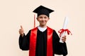 Child whizkid graduation certificate Royalty Free Stock Photo