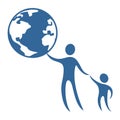 Child world protect symbol Royalty Free Stock Photo