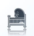 Childbed Icon on white background. Royalty Free Stock Photo