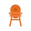 Childcare feeding chair icon flat isolated vector Royalty Free Stock Photo