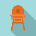 Childcare feeding chair icon, flat style Royalty Free Stock Photo