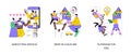 Childcare services abstract concept vector illustrations.