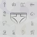 Childe diapers concept line icon. Universal set of maternity for website design and development, app development
