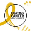 Childhood Cancer Awareness Month banner. Royalty Free Stock Photo