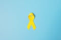 Childhood Cancer, Sarcoma, bone, bladder and Suicide prevention Awareness month, Gold Yellow Ribbon for supporting people living Royalty Free Stock Photo