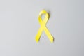 Childhood Cancer, Sarcoma, bone, bladder and Suicide prevention Awareness month, Gold Yellow Ribbon for supporting people living Royalty Free Stock Photo