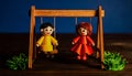 Childhood Charm: Playtime on the Tiny Swing Set Royalty Free Stock Photo