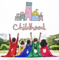 Childhood Children Palace Castle Graphic Concept