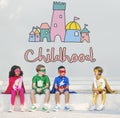 Childhood Children Palace Castle Graphic Concept