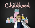 Childhood Children Palace Castle Graphic Concept