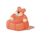 Childish beanbag chair in the form of big teddy bear