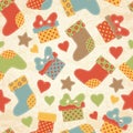 Childish Christmas seamless pattern