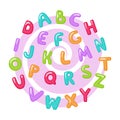 Childish cute English Alphabet.