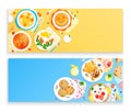 Childish Dishes Horizontal Banners