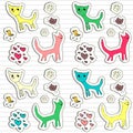 Childish doodle stickers