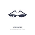 childish eyeglasses icon on white background. Simple element illustration from Fashion concept