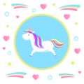 Childish Girl Unicorn from Legend Mysterious Horse