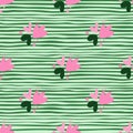 Childish pattern with flowers seamless pattern. Creative abstract heart shape wallpaper Royalty Free Stock Photo