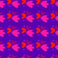 Childish pattern with flowers seamless pattern. Creative abstract heart shape wallpaper Royalty Free Stock Photo
