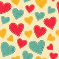 Childish seamless pattern with hearts