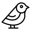 Childish sparrow icon outline vector. House bird