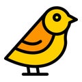 Childish sparrow icon vector flat