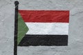 Flag of Sudan, painted on a wall