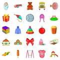 Childishness icons set, cartoon style Royalty Free Stock Photo