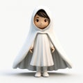 Childlike Innocence: 3d Render Of A Playful White Figure In Superflat Style