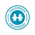 childproof logo icon badge Royalty Free Stock Photo