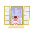 Childproof Window Illustration Royalty Free Stock Photo