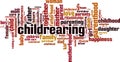 Childrearing word cloud Royalty Free Stock Photo