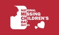 national missing childrens day typography graphic design