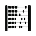 Children abacus black simple icon